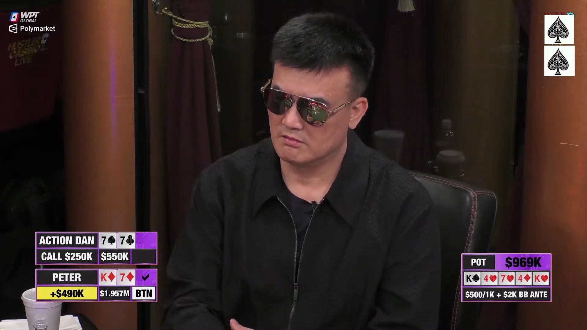 【大鹏德州扑克】百万美金豪客赛，打出百万美金彩池！