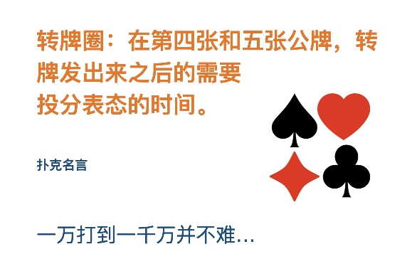 扑克术语转牌圈