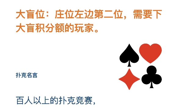 扑克术语大盲位
