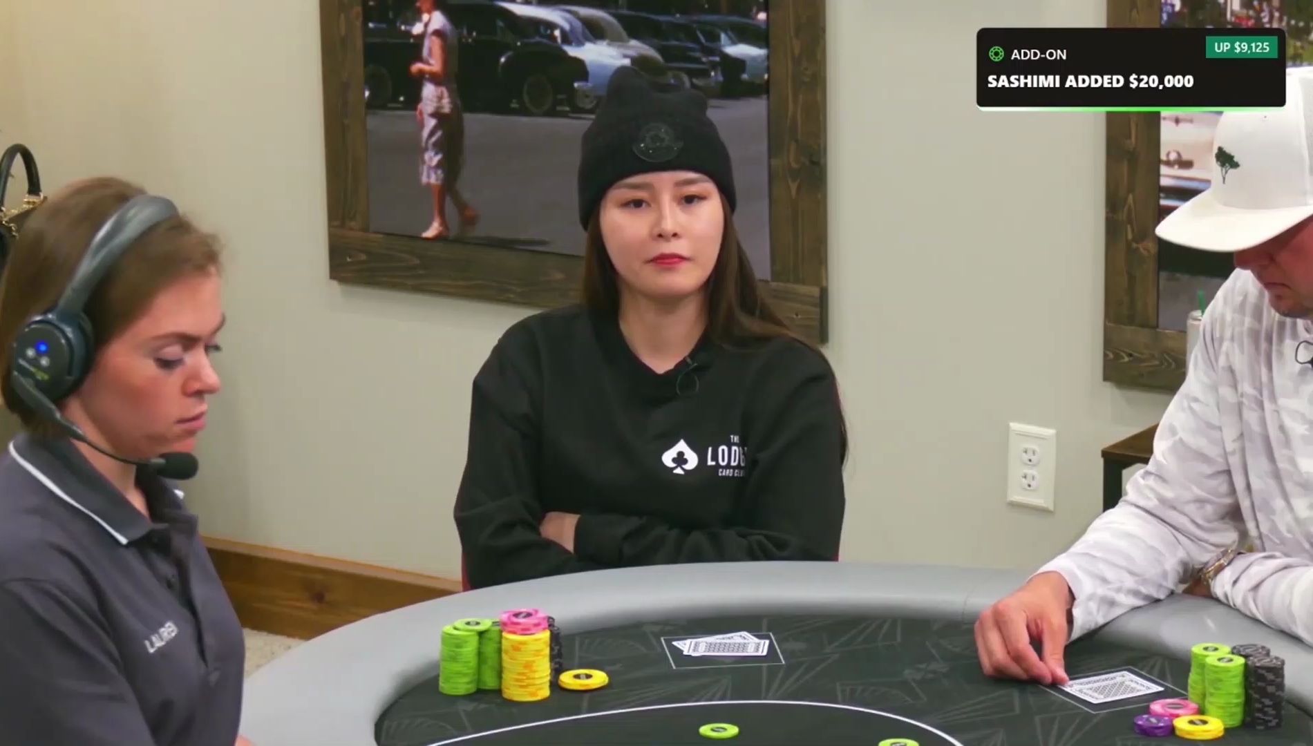 【大鹏德州扑克】日本美女翻前想ALLIN！翻后拿到天葫芦！