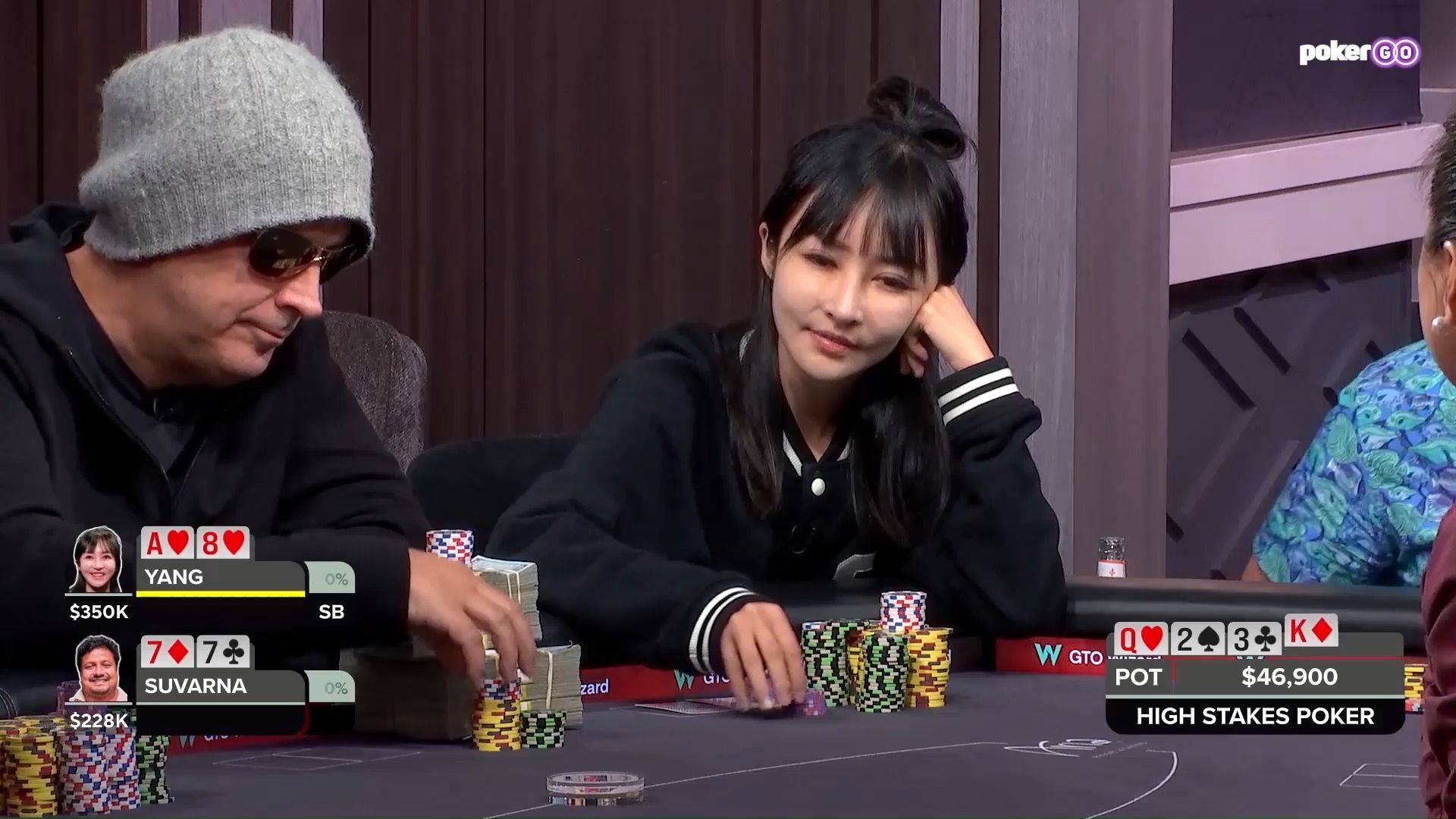 【大鹏德州扑克】华人美女VIVIAN！单挑印度赌神！