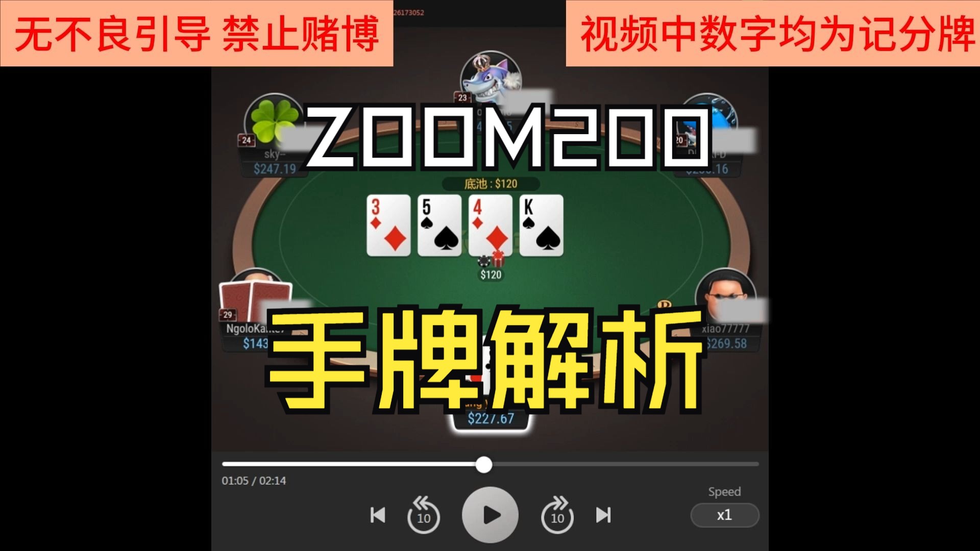 GGzoom200手牌解析 KJo连续咋呼之后河牌没中怎么打