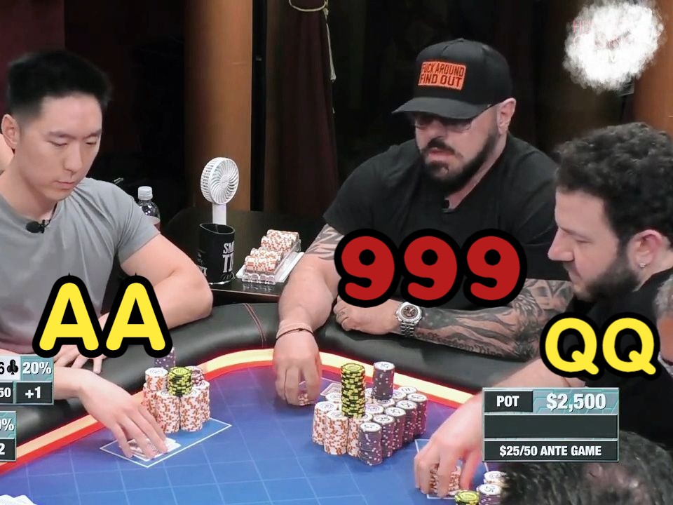 AA VS QQ VS 99，嘿！你猜对了，翻后还有9！