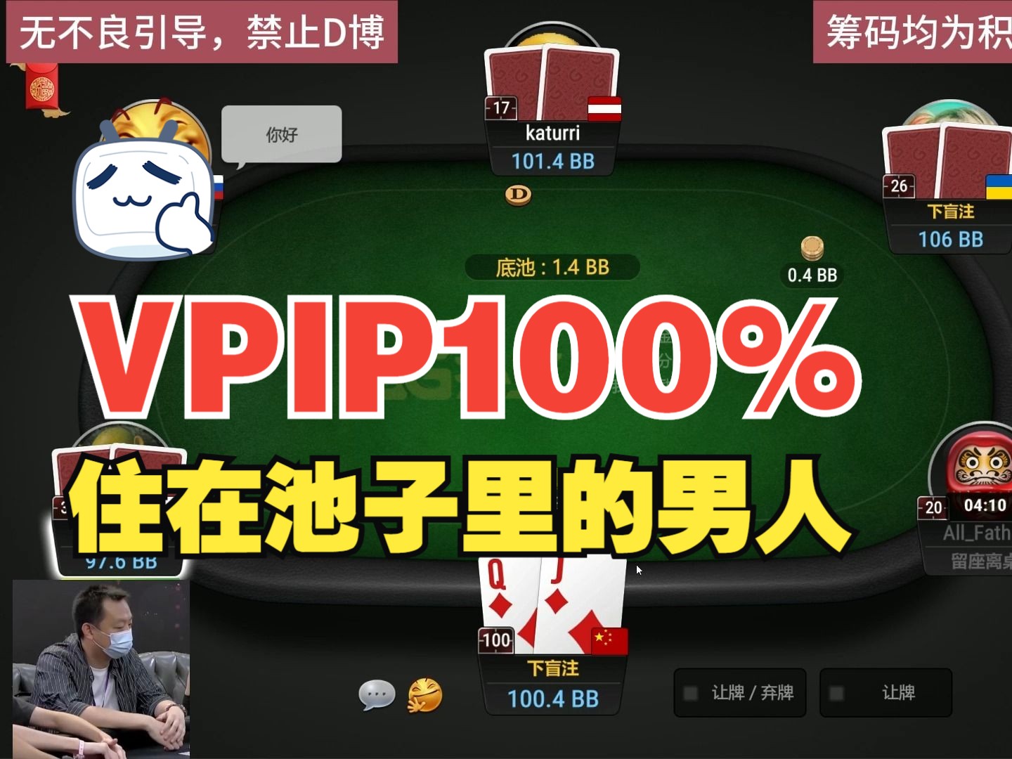 VPIP100%，住在池子里的男人