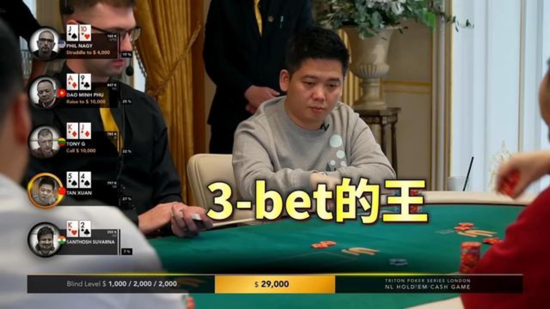谈轩超凶的3-bet范围 各路赌神都有表现