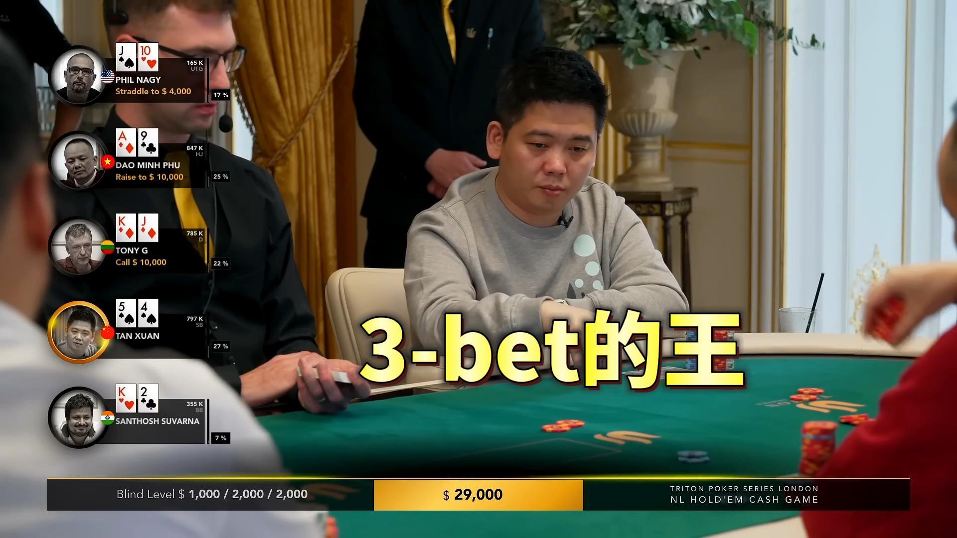 谈轩超凶的3-bet范围 各路赌神都有表现