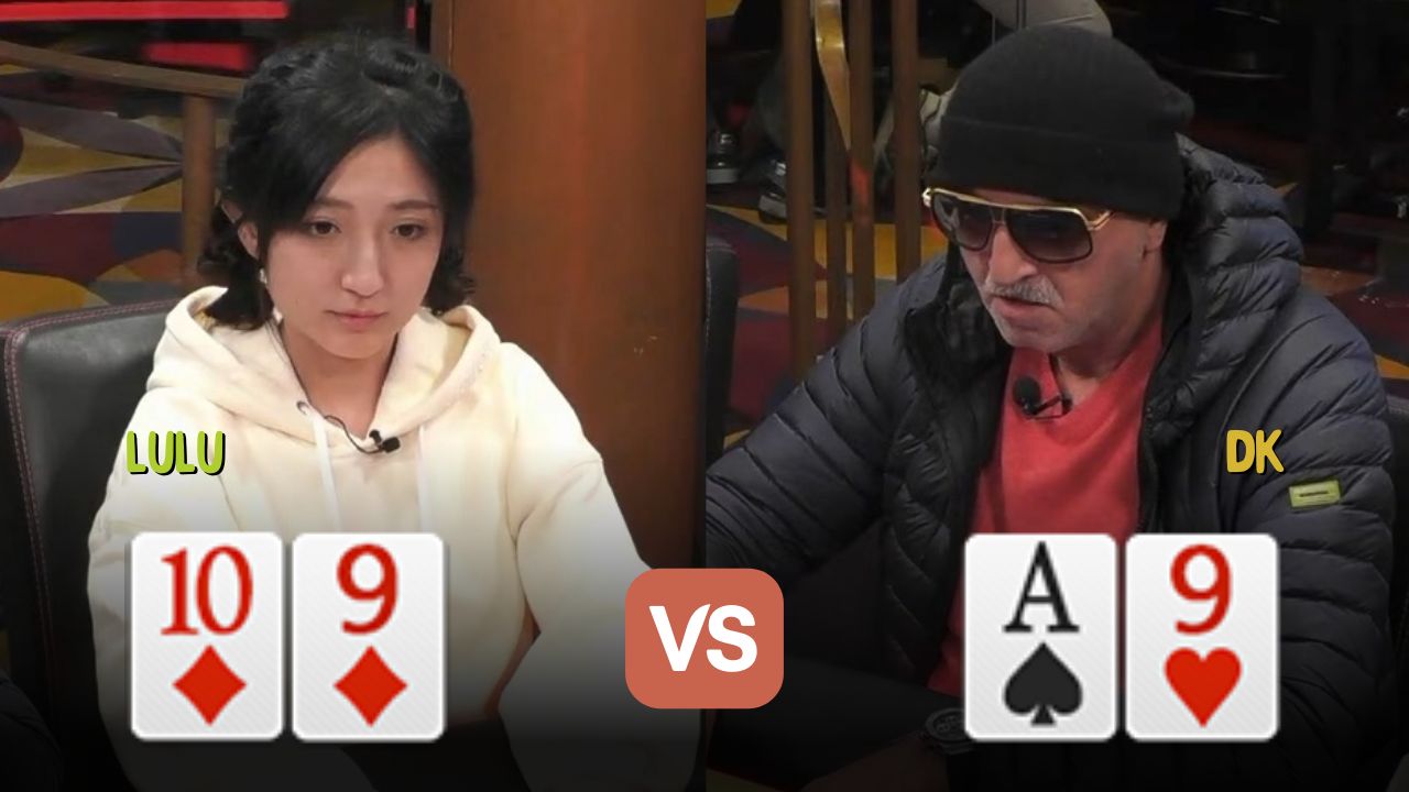 牌局结束了还要相互bluff，DK说自己有两对，Lulu也只能说自己是set了…