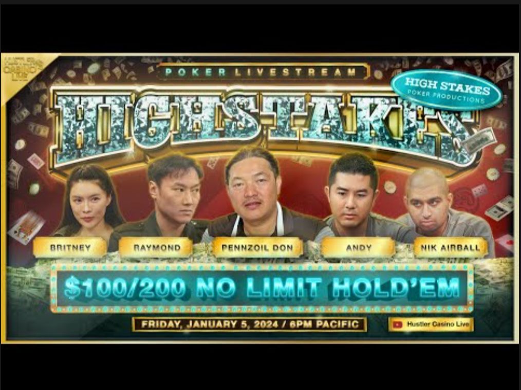 Hustler高额德州100/200/400Andy,Airball, Britney, Peter,Don, Raymond2024.1.6
