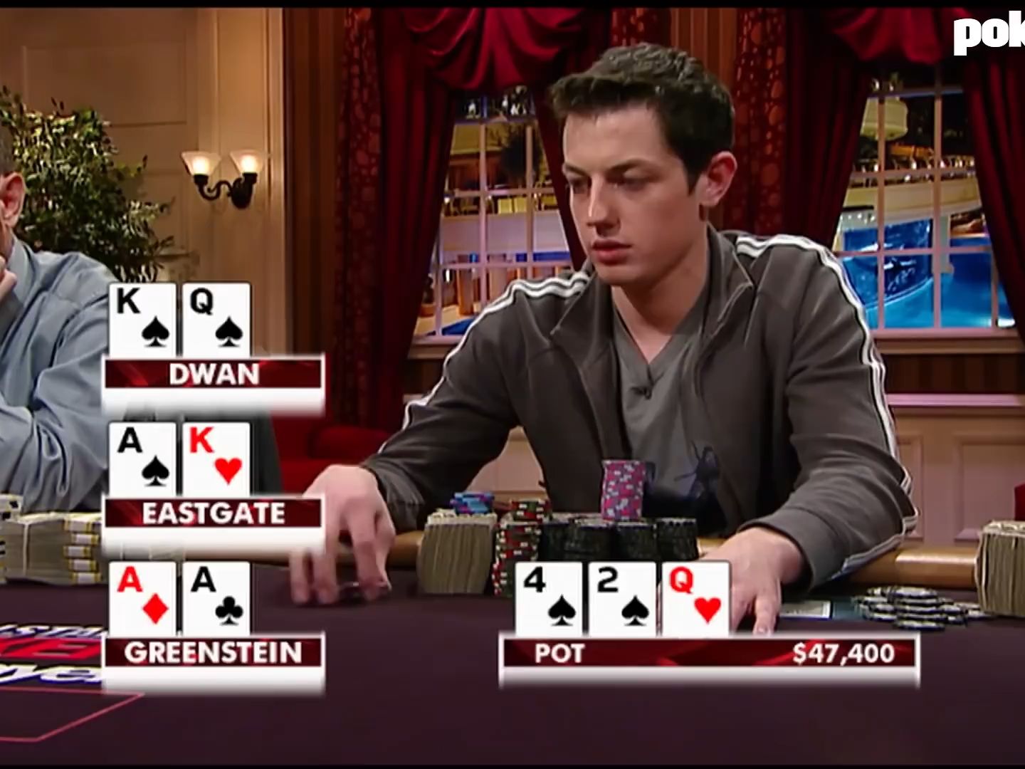 近百万美金的底池即将出现 令对手捉摸不透的高手 TOM DWAN