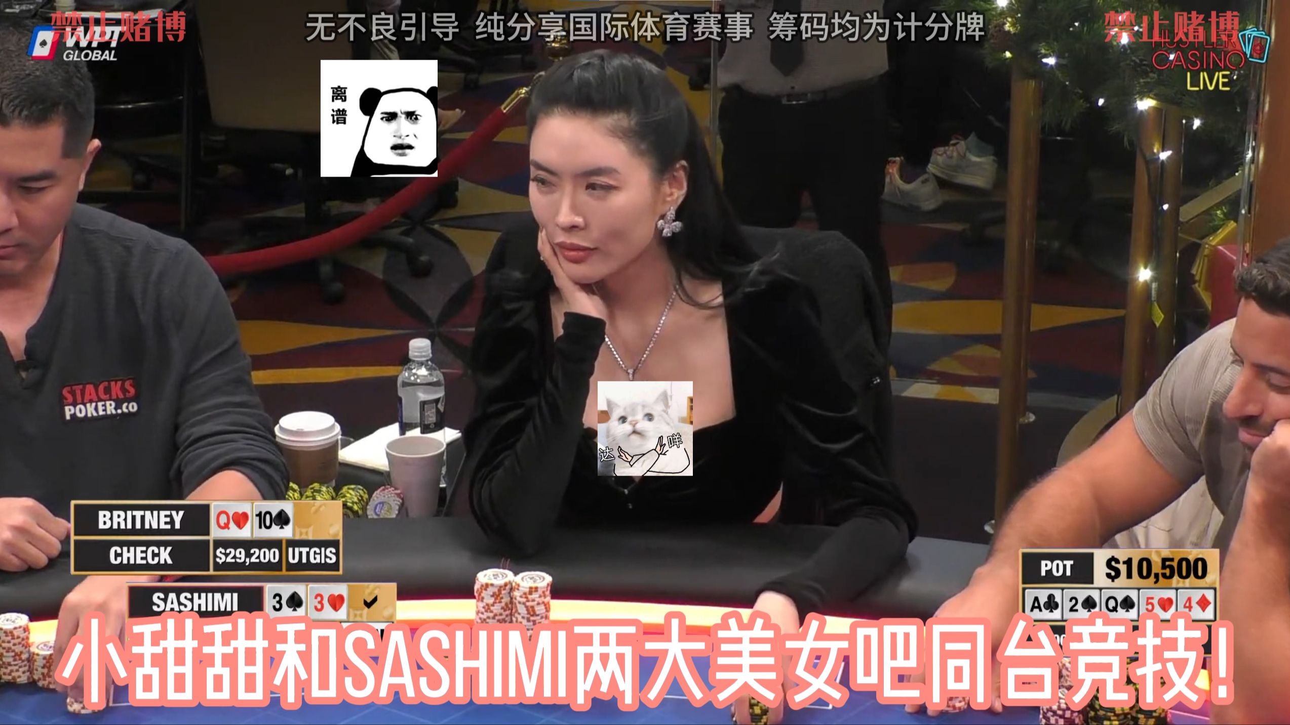 ”你怎么会拿着33啊！“小甜甜和Sashimi两大美女吧同台竞技！你喜欢谁？