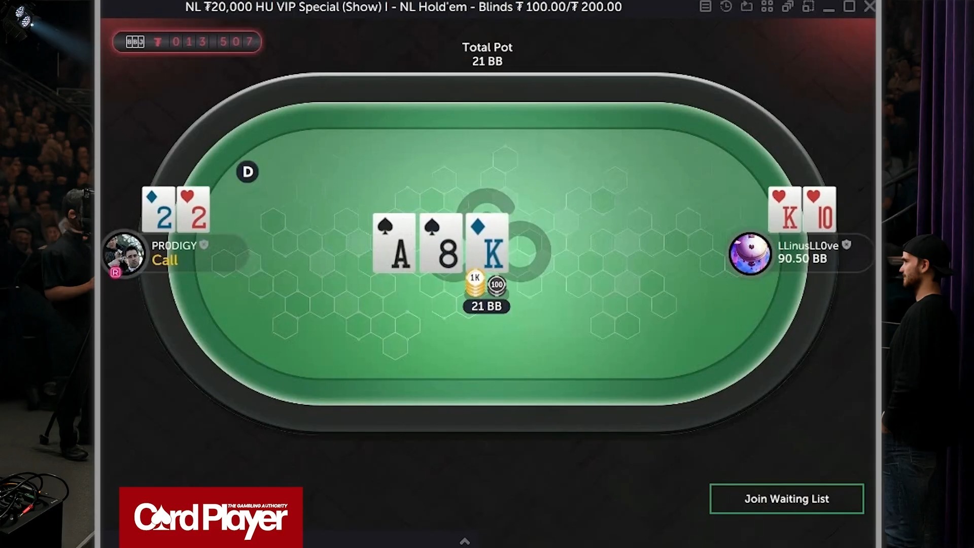 德州扑克单挑LLinusLLove vs. PRODIGY Biggest Pots - BEST POKER PLAYERS