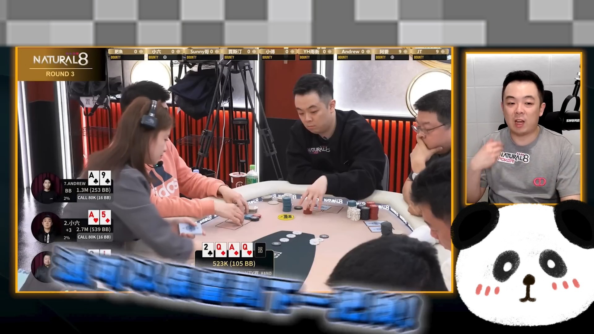 「回合賞金賽」我聽牌後對決「肥魚」的關鍵詐唬能過手嗎？？最旺的「賭神JT」vs最衰的「台灣GPI第一賈斯汀」！！瘋狂中牌天堂與無限被歪地獄超級對比！！  小六德