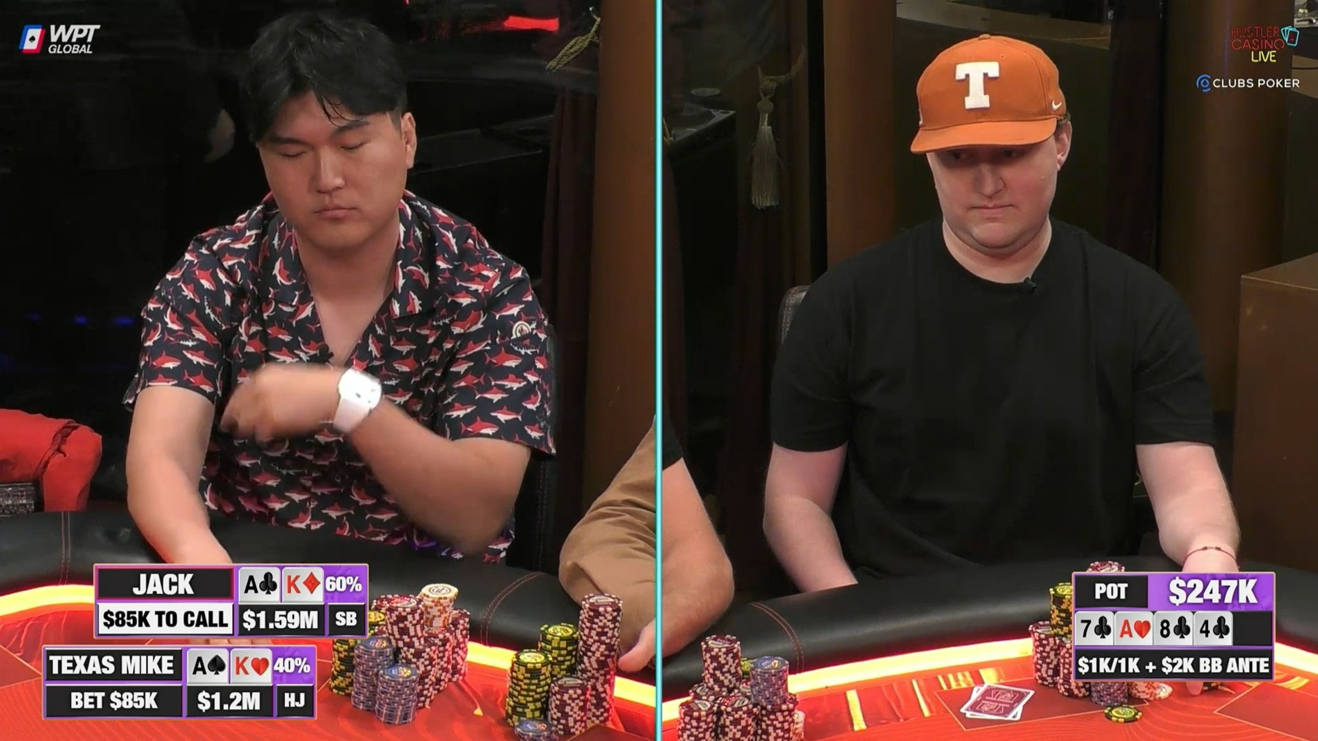 HCL百万赛(中）：Texas Mike疯狂收池  Alan keating水上了  Hustler Casino Live 4.29直播集锦  中